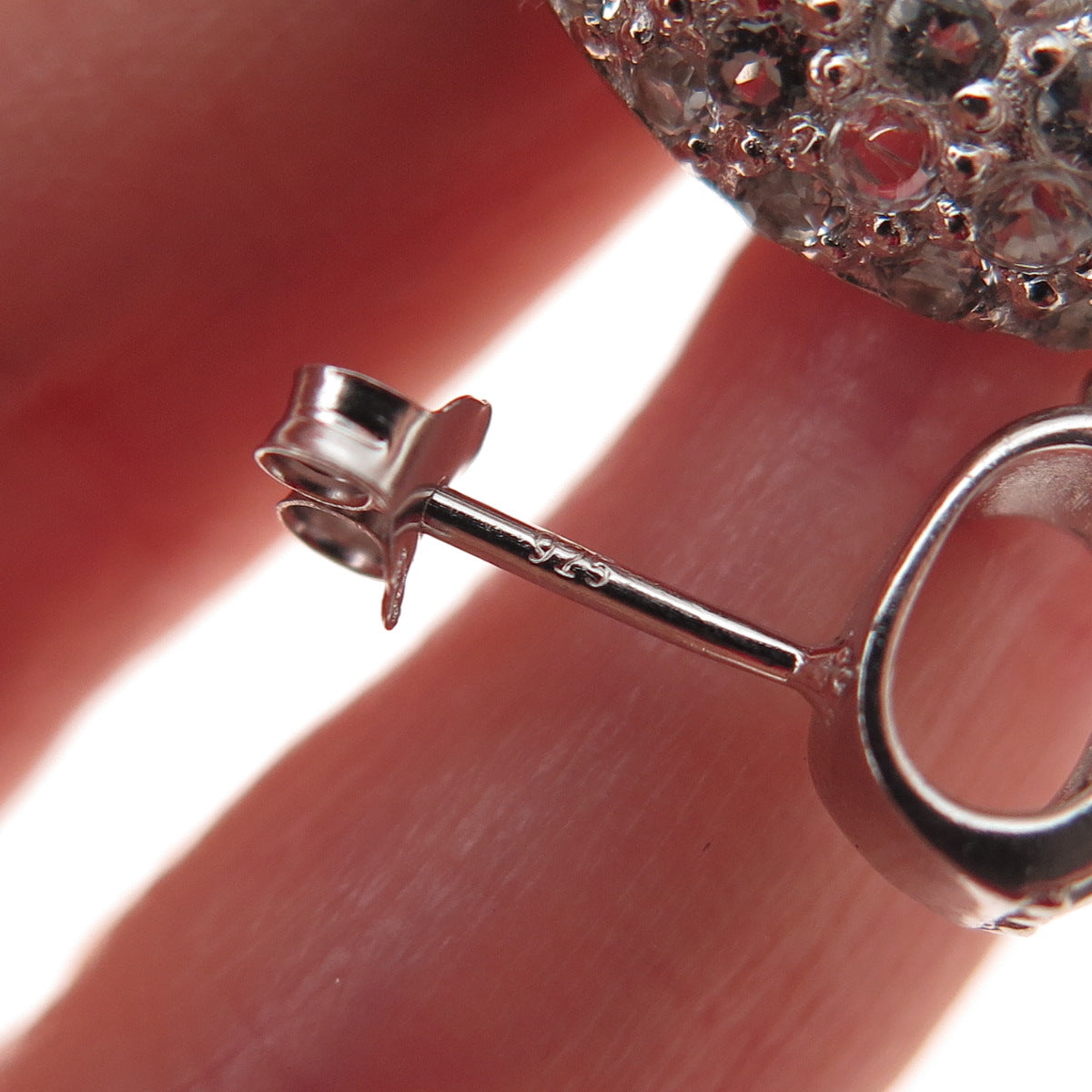 925 Sterling Silver Real Round-Cut White Topaz Crescent Dangle Earrings