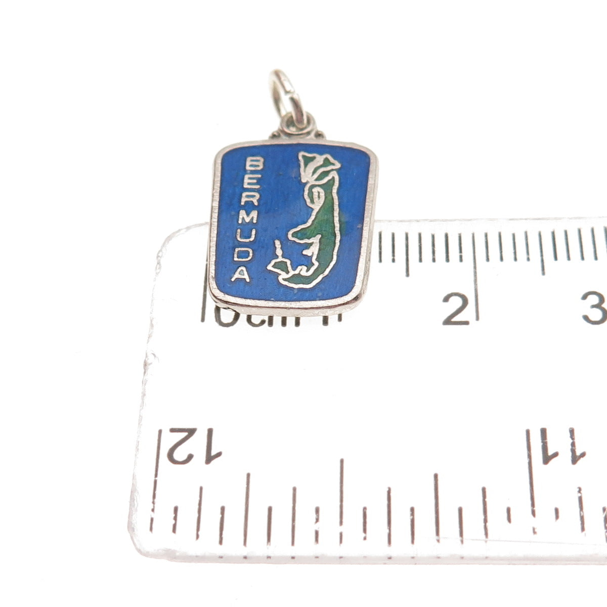 BREADNER CO. 925 Sterling Silver Vintage Enamel Bermuda Mini Charm Pendant