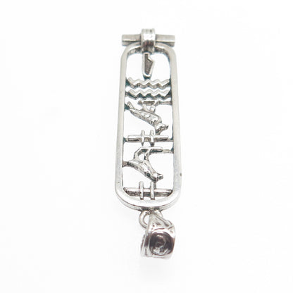 925 Sterling Silver Vintage Egyptian Cartouche Pendant