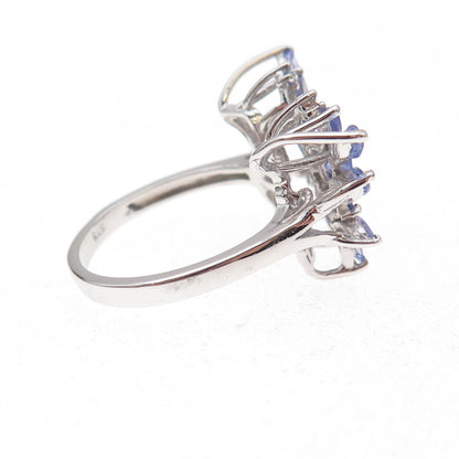 Chuck Clemency 925 Sterling Silver Real Tanzanite Butterfly Ring Size 8.25