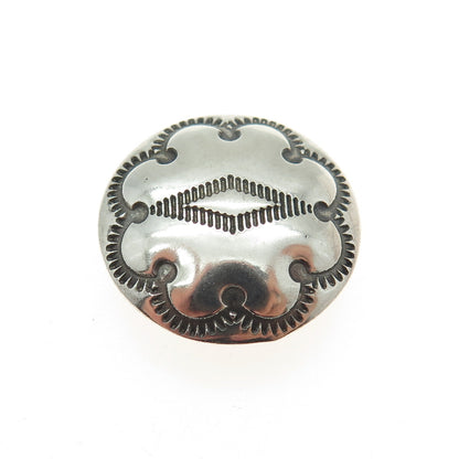 Old Pawn Hopi Sterling Silver Vintage Southwestern Concho Tribal Clip Button