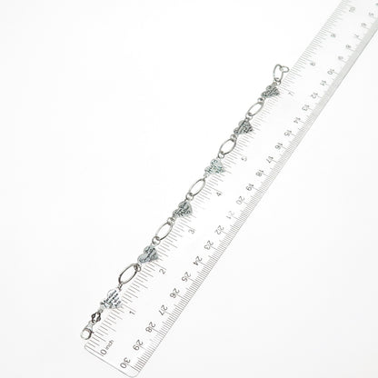 925 Sterling Silver Vintage Valentine's Day Cards Heart Link Bracelet 7.25"