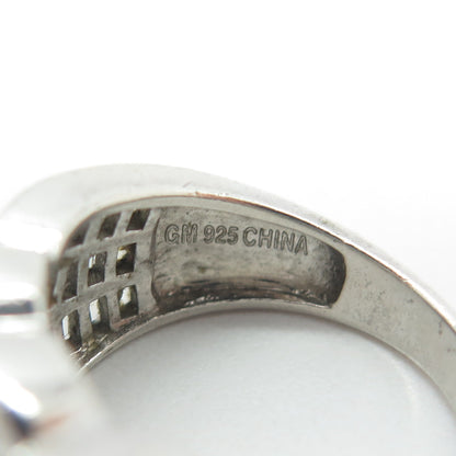 925 Sterling Silver Multi-C Z Ring Size 6.25