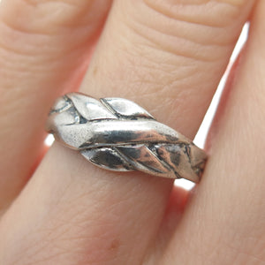 CELLINI 925 Sterling Silver Vintage Crisscross Oxidized Ring Size 6.25