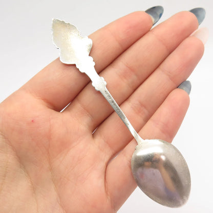 925 Sterling Silver Vintage Colrful Enamel "Canada Montreal" Spoon
