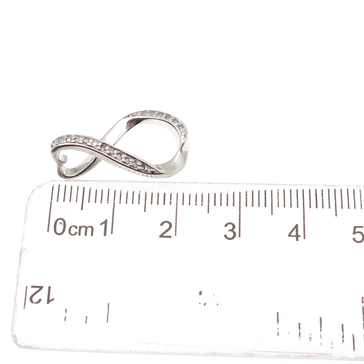 BGE Bradford 925 Sterling Real Diamond I Love You Forever Infinity Mini Pendant