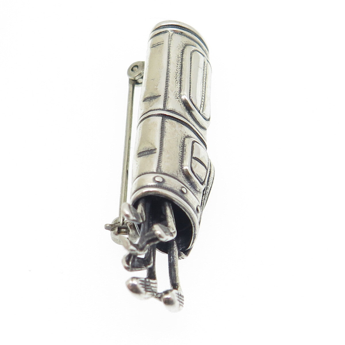BEAU 925 Sterling Silver Vintage Gold Club Pin Brooch