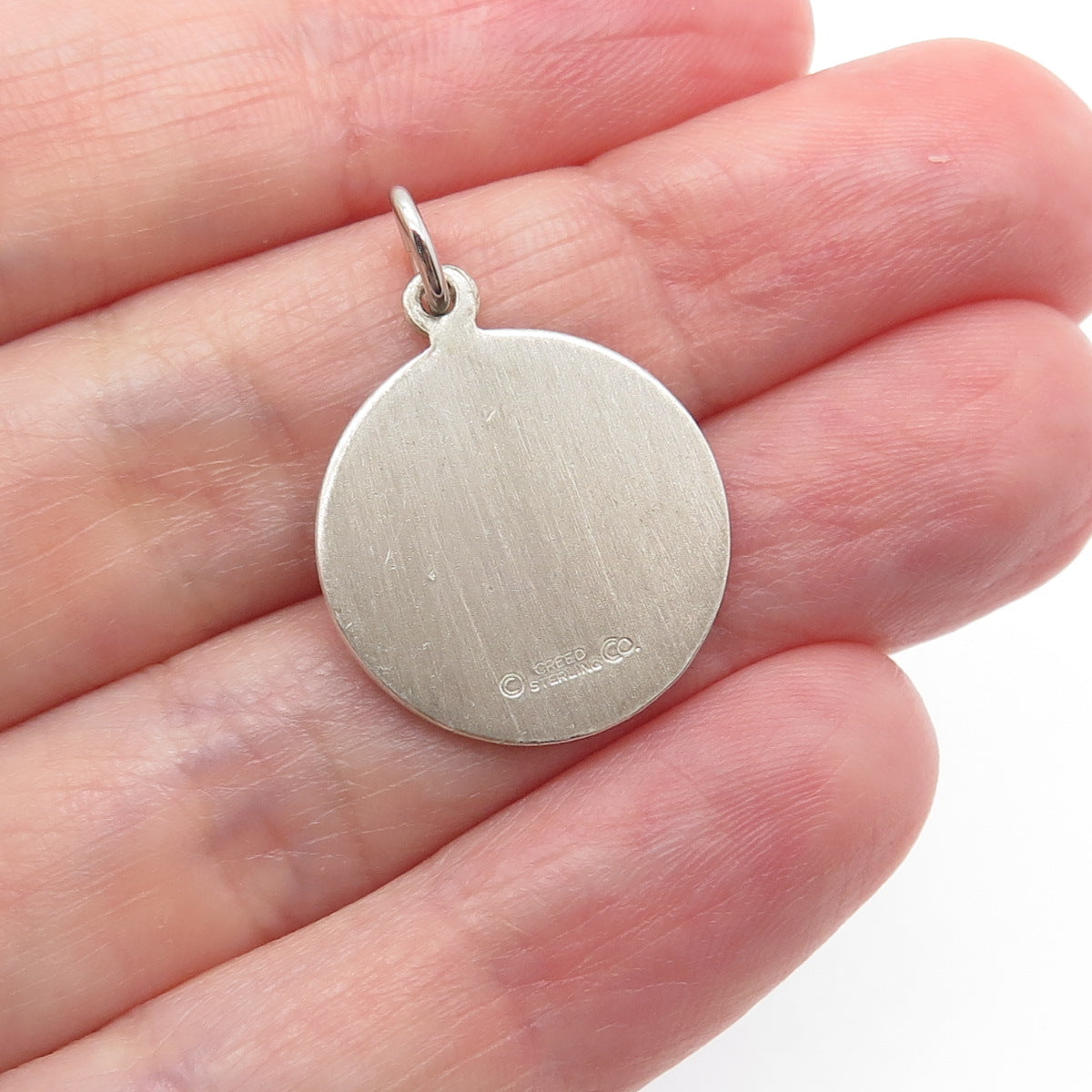 CREED 925 Sterling Silver 2-Tone Vintage Confirmation Minimalist Charm Pendant