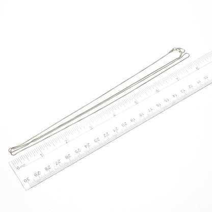 925 Sterling Silver Vintage Round Box Chain Necklace 32"