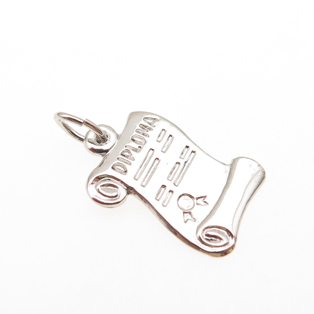 JAY POSON 925 Sterling Silver Vintage Diploma Mini Charm Pendant