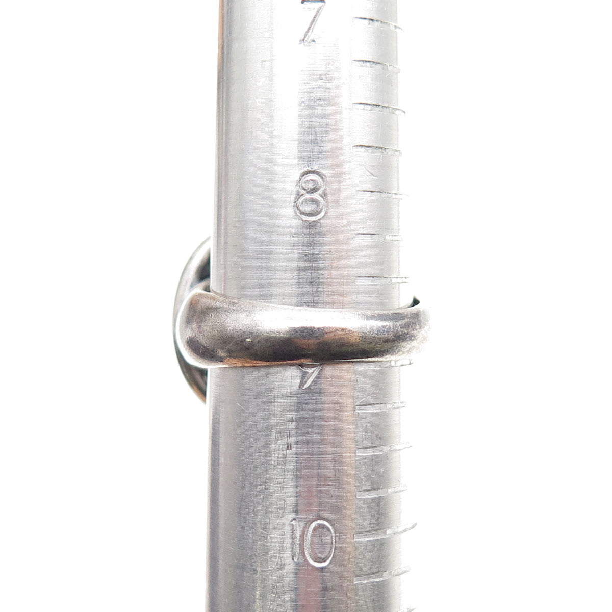 925 Sterling Silver Vintage Real Black Onyx Modernist Oxidized Ring Size 9