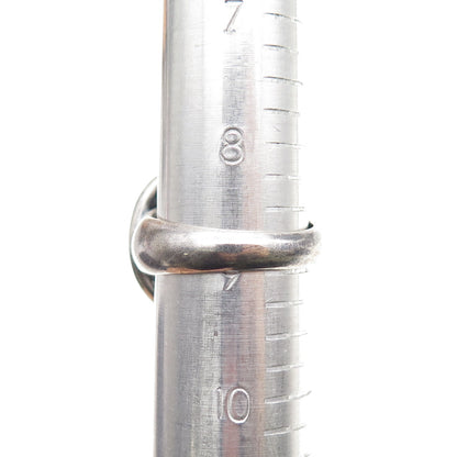 925 Sterling Silver Vintage Real Black Onyx Modernist Oxidized Ring Size 9