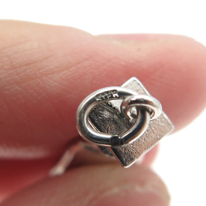 925 Sterling Silver Vintage Graduate Student 3D Pendant