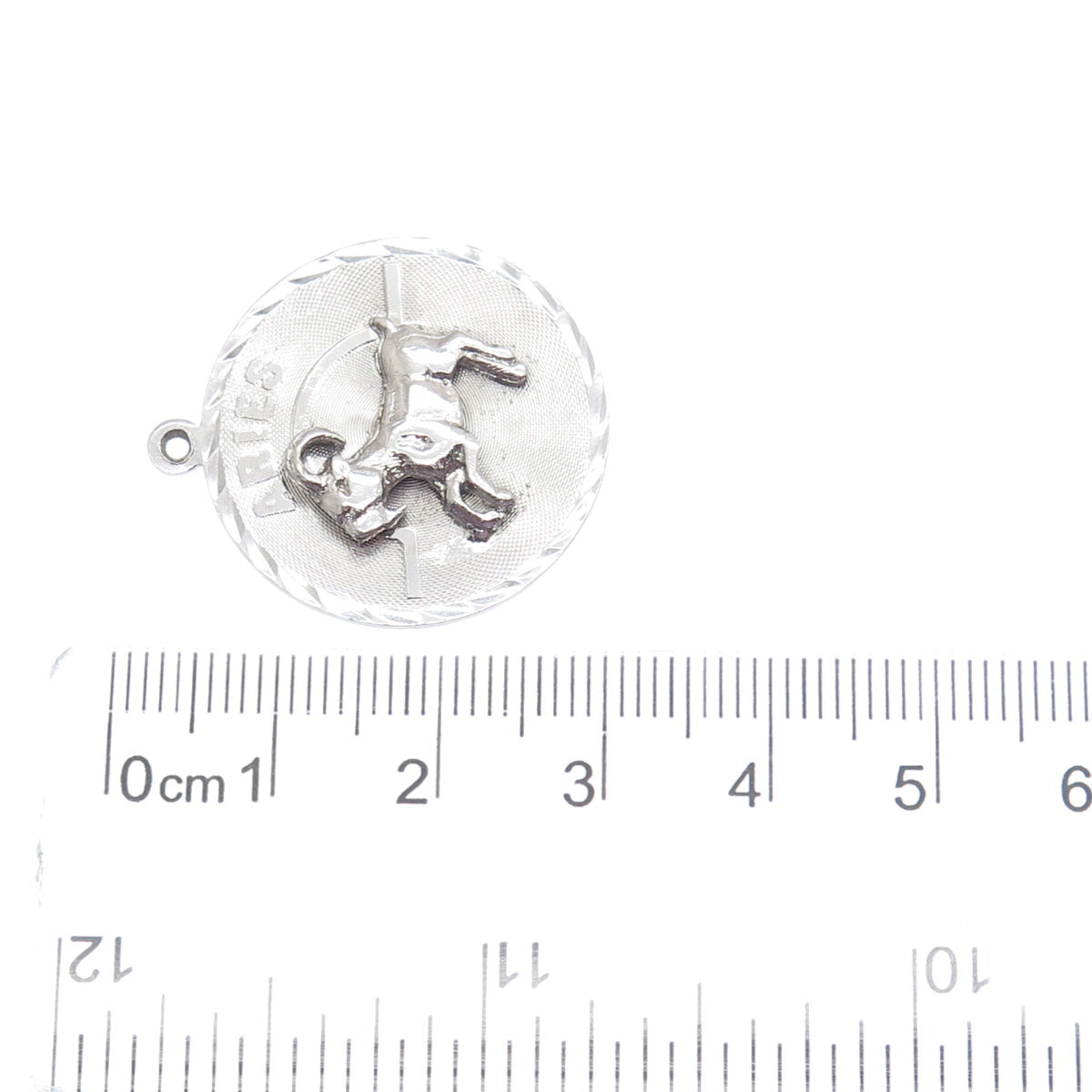 925 Sterling Silver Vintage Aries Zodiac Sign Charm Pendant