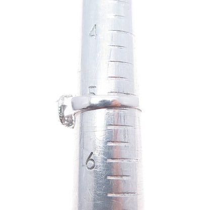 925 Sterling Silver Oval-Cut C Z Ring Size 5.25