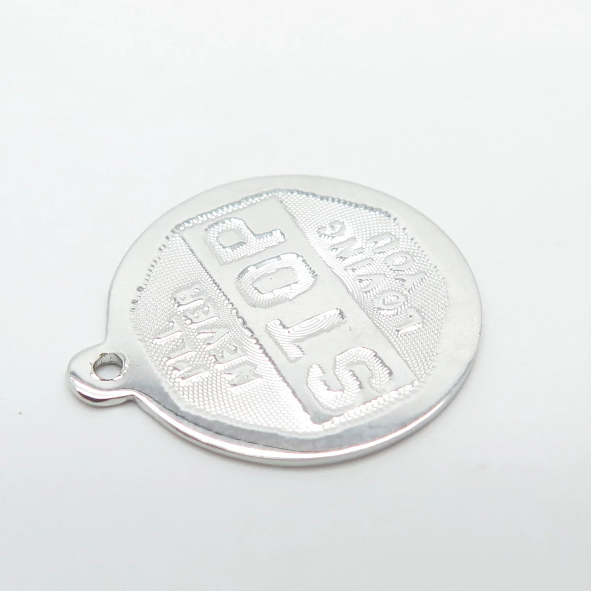 925 Sterling Silver Vintage Jeanor "I'll Never Stop Loving You" Pendant