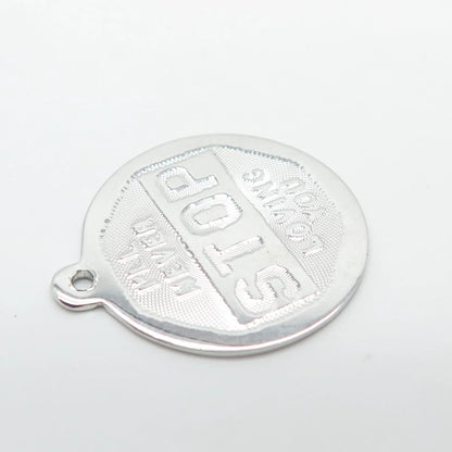 925 Sterling Silver Vintage Jeanor "I'll Never Stop Loving You" Pendant