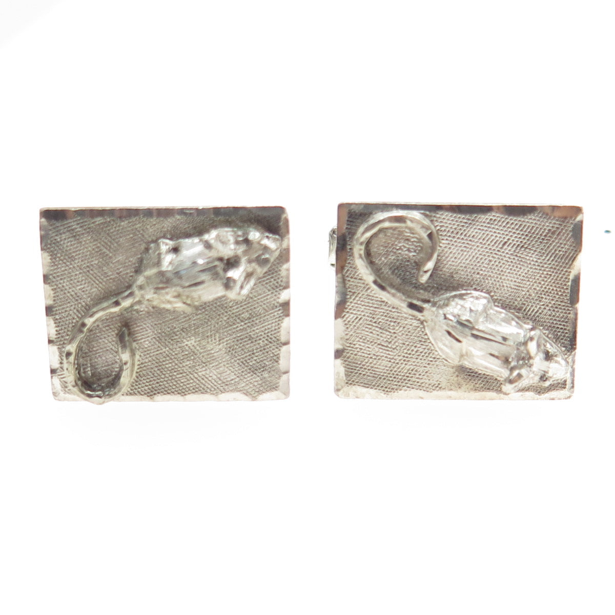 925 Sterling Silver Vintage Mexico Mouse Cufflinks