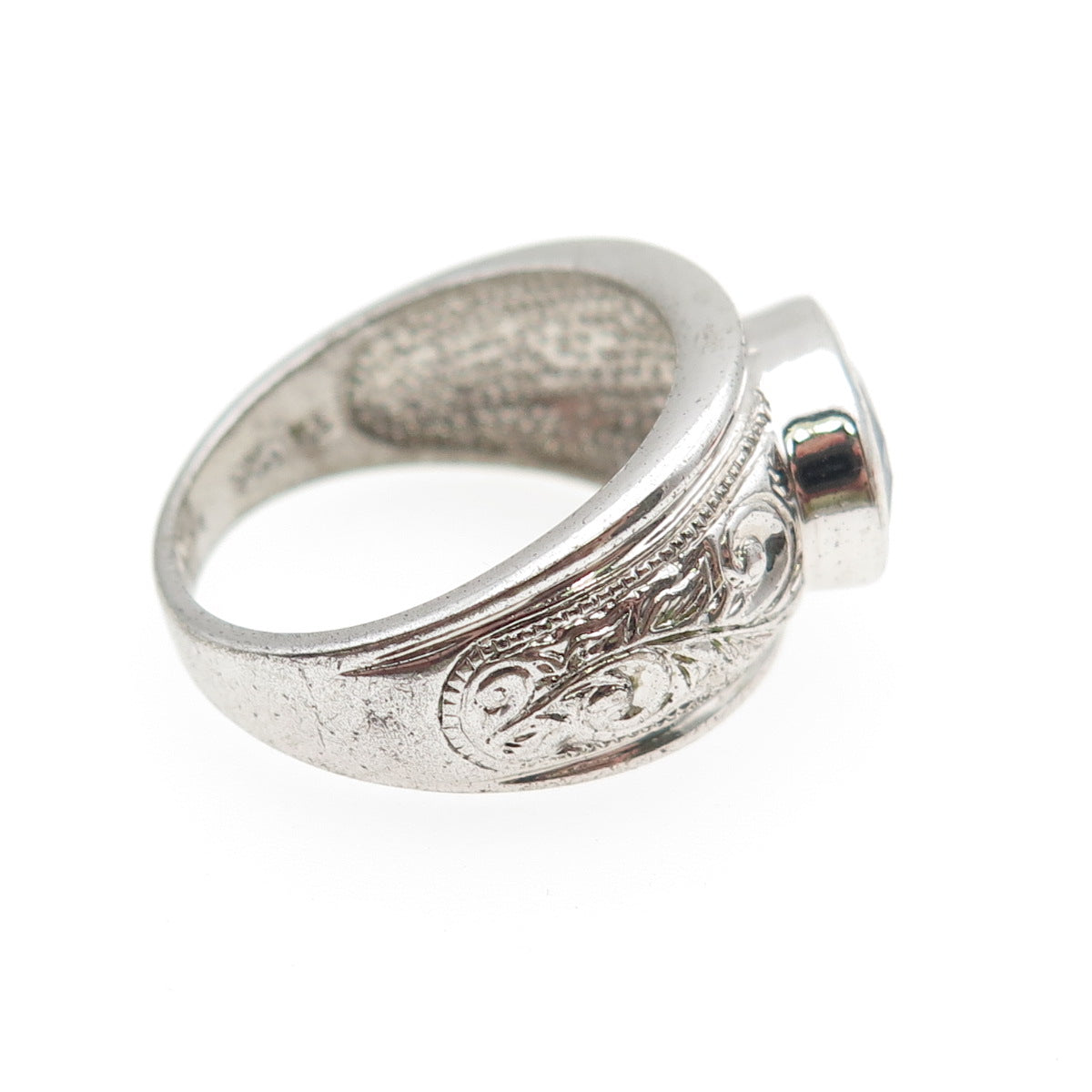 CHATEAU D'ARGENT 925 Sterling Silver Vintage Lab-Created Sapphire Ring Size 8