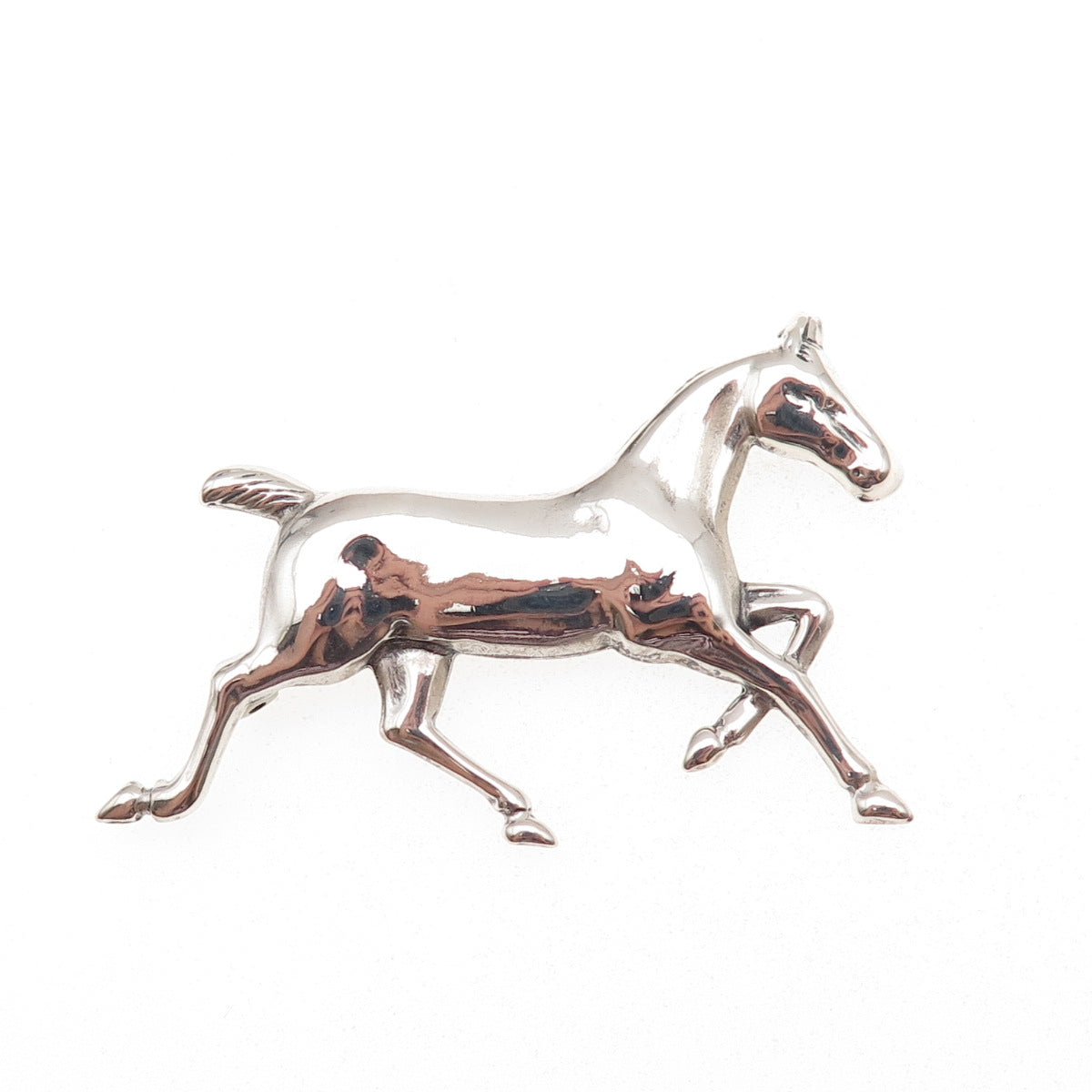 Danecraft 925 Sterling Silver Antique Art Deco Horse Oxidized Pin Brooch