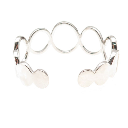 Sun 925 Sterling Silver Round-Cut C Z Infinity Link Adjustable Bracelet 6.25"