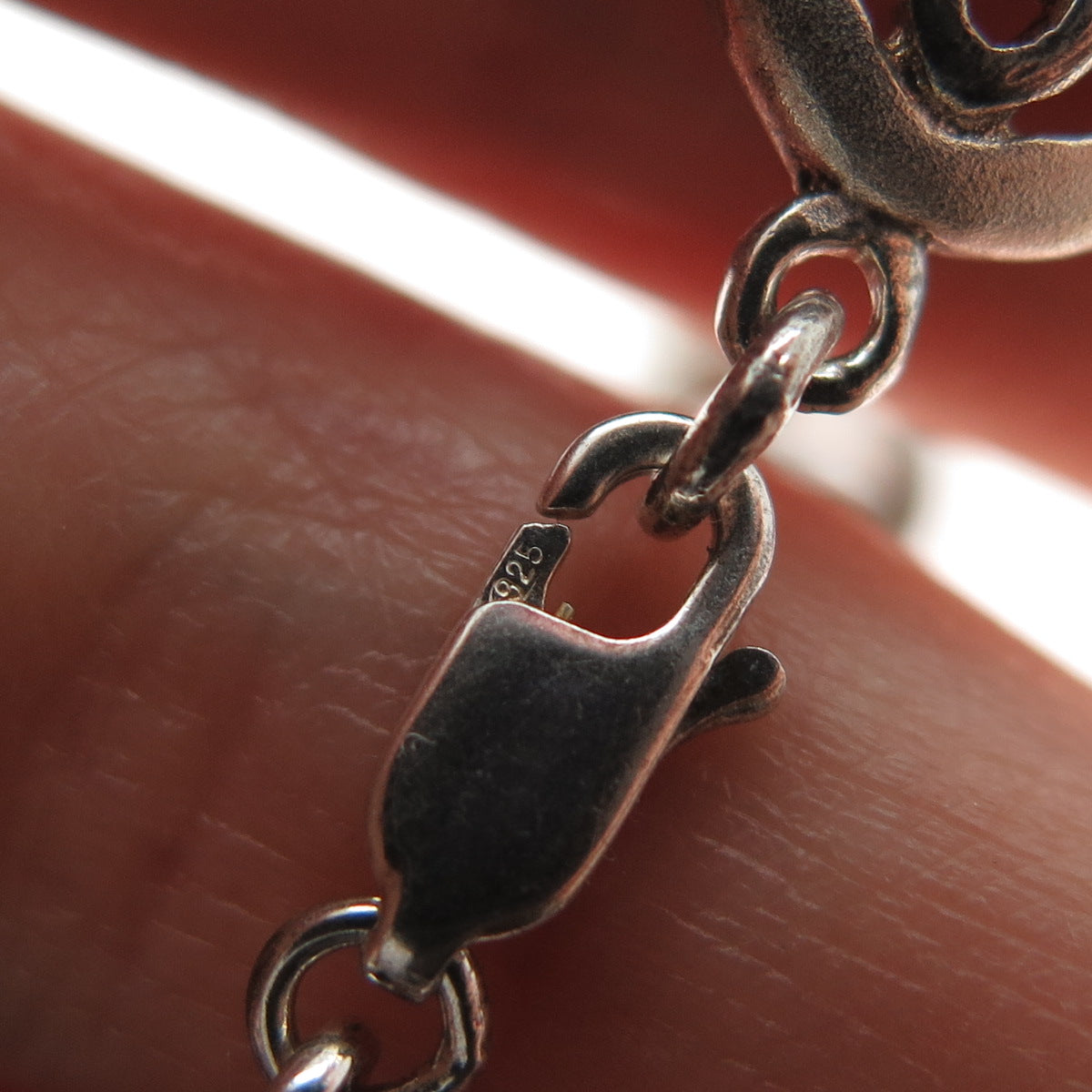 SG SEA GEMS Sterling Silver Vintage Celtic Trinity Knot Oxidized Bracelet 7.5"
