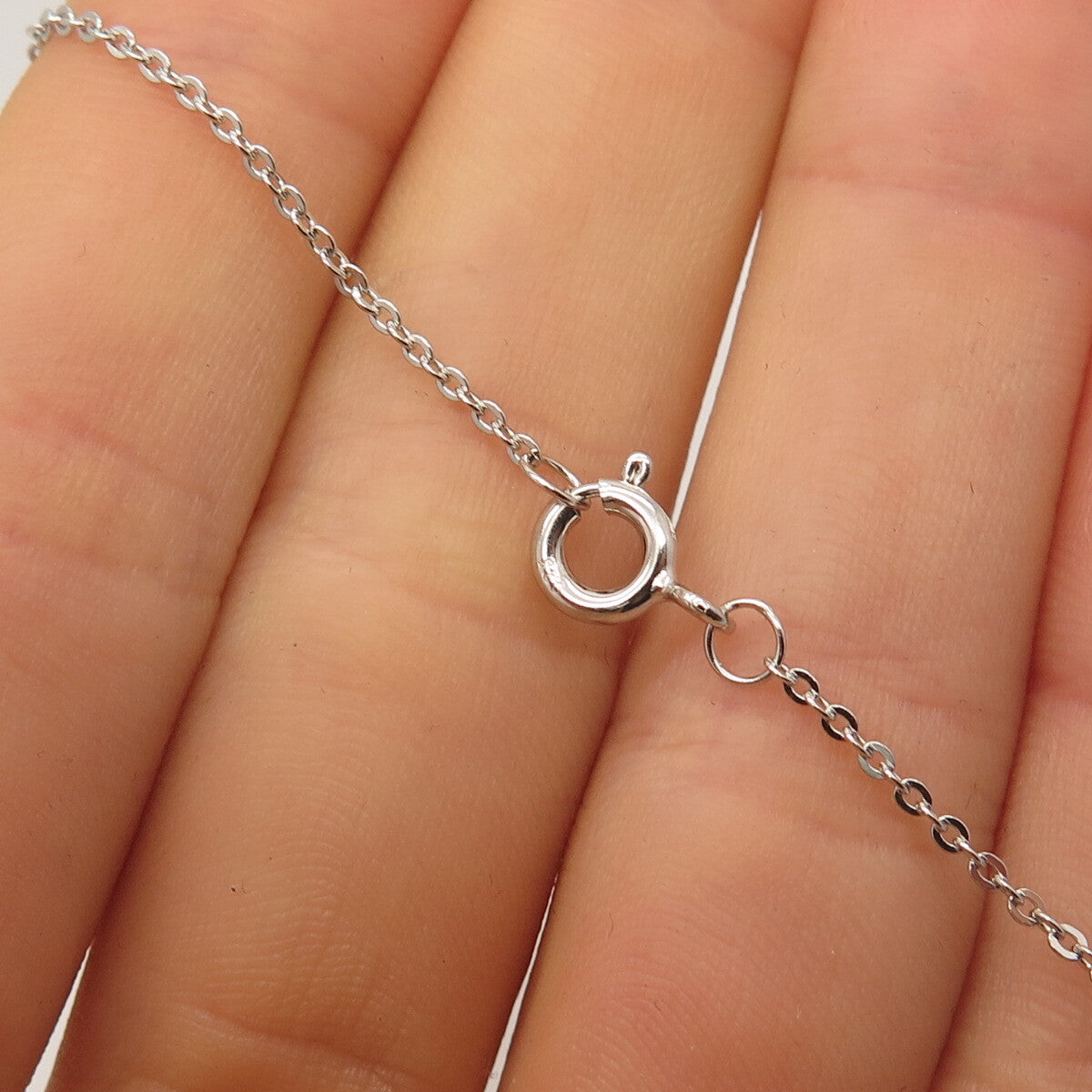 925 Sterling Silver Rolo Chain Necklace 16"