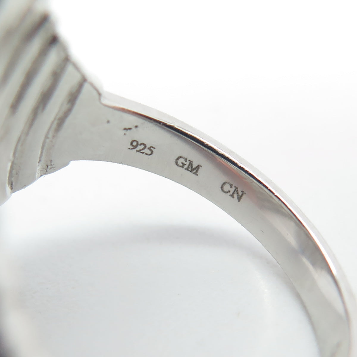 925 Sterling Silver Pave C Z Wings Ring Size 7.75