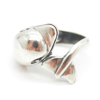 925 Sterling Silver Vintage Friendly Dolphin Adjustable Ring Size 8.5