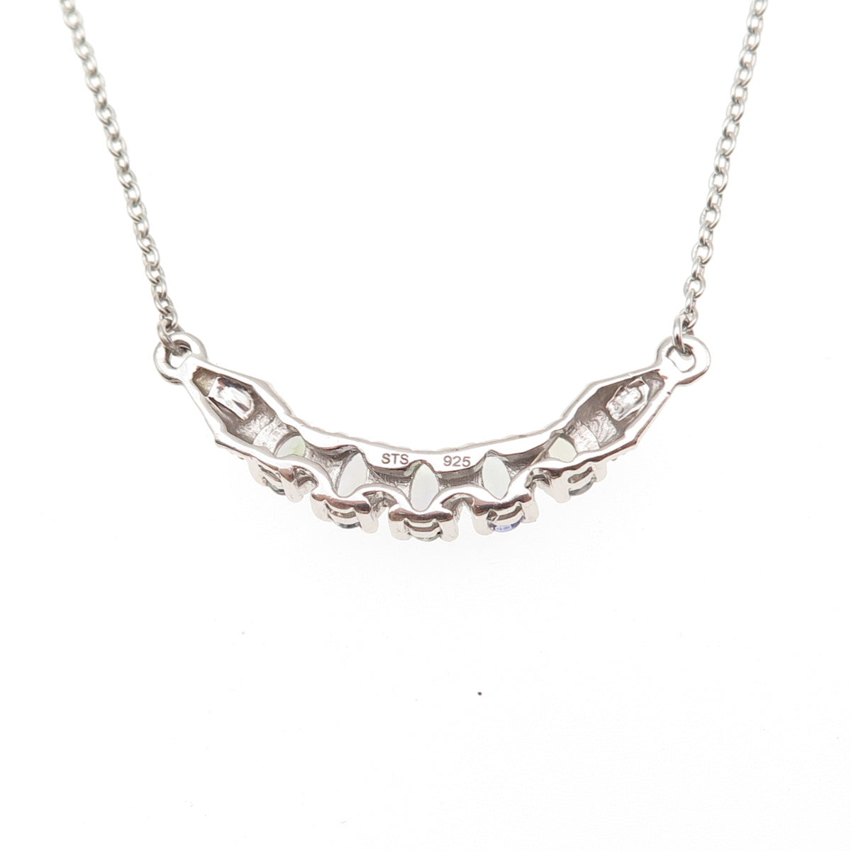 Chuck Clemency 925 Sterling Silver Real Tanzanite Cable Chain Necklace 18"