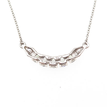 Chuck Clemency 925 Sterling Silver Real Tanzanite Cable Chain Necklace 18"