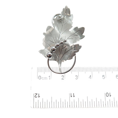 CARL ART 925 Sterling Silver Antique Art Deco Floral Leaf Pin Brooch