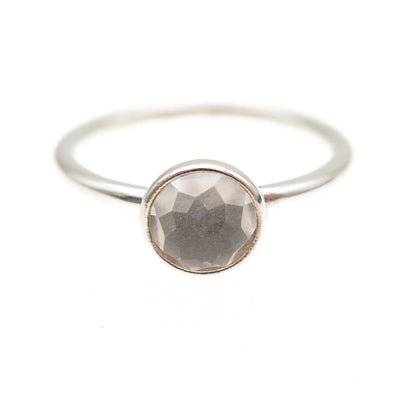 Pandora 925 Sterling Silver Clear Crystal Poetic Droplet Ring Size 6