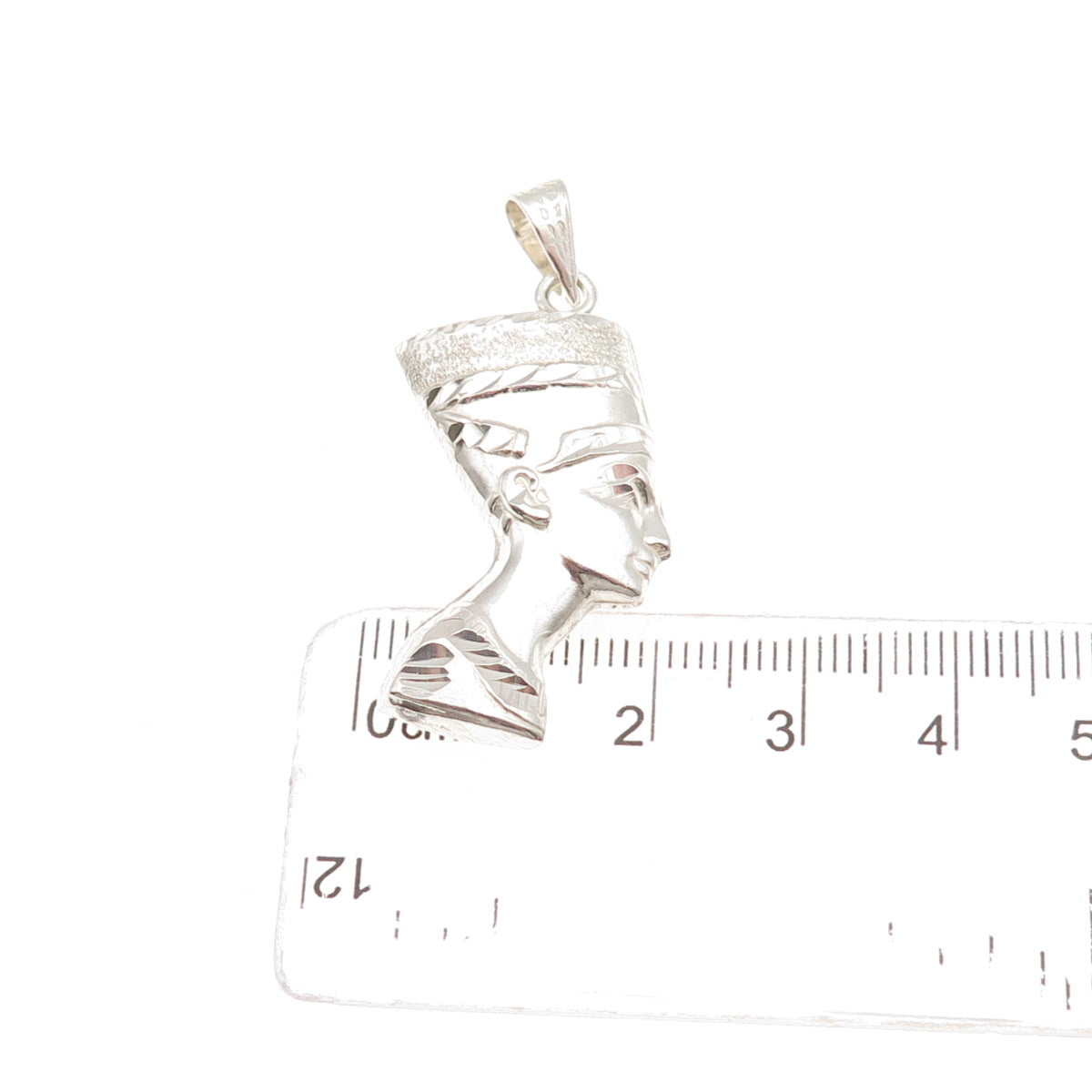 800 Silver Vintage Egyptian Nefertiti Charm Pendant