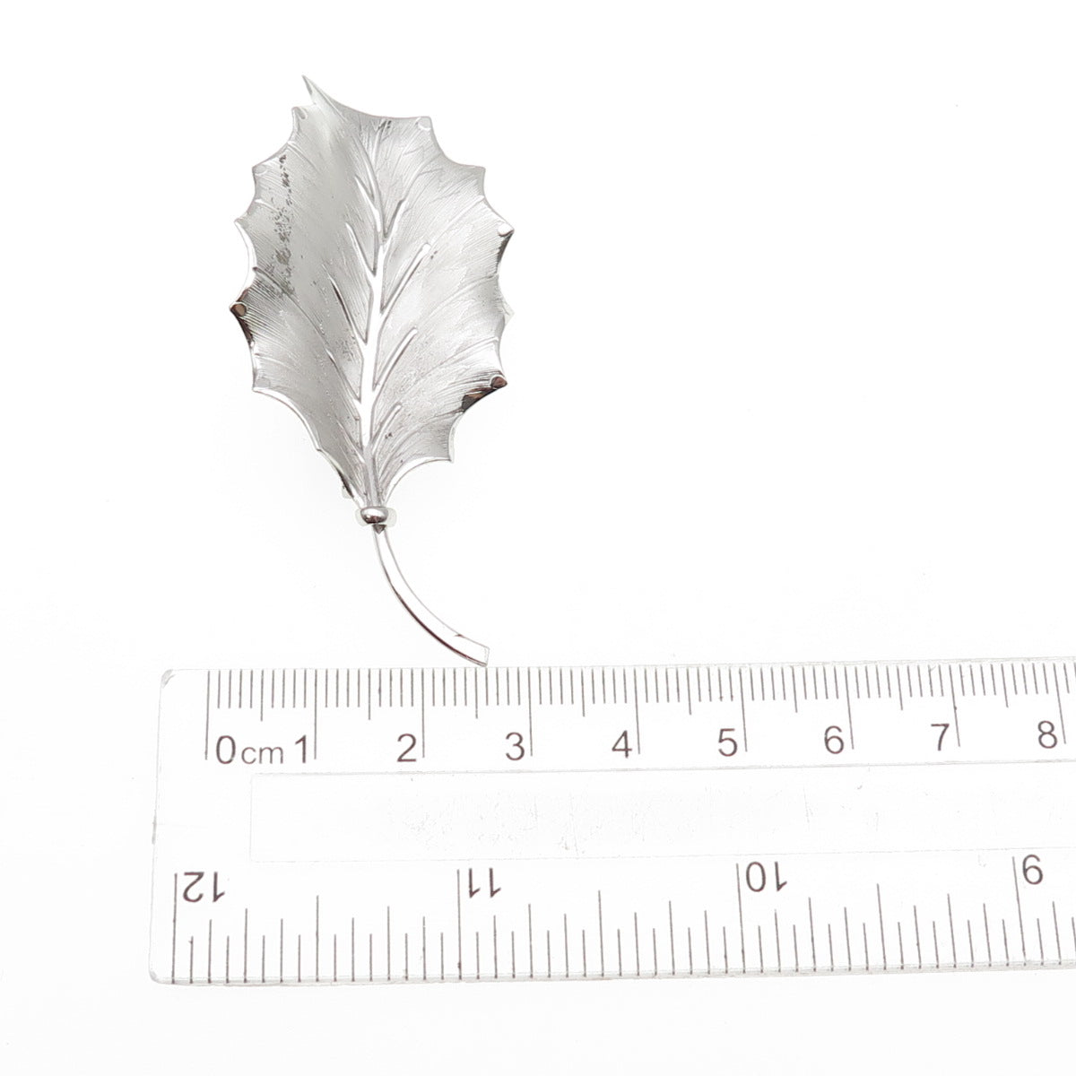 BINDER BROTHERS 925 Sterling Silver Antique Art Deco Floral Leaf Pin Brooch