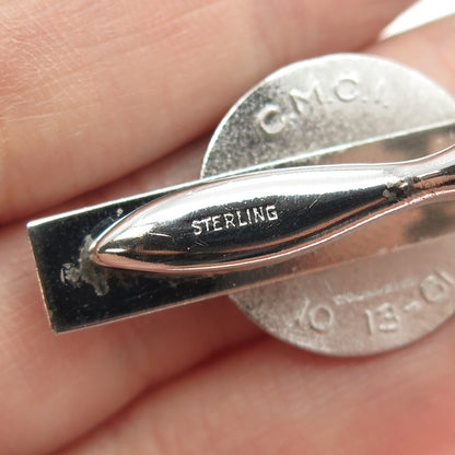 CREED 925 Sterling Silver Vintage 1961 Saint Christopher Religious Tie Clip