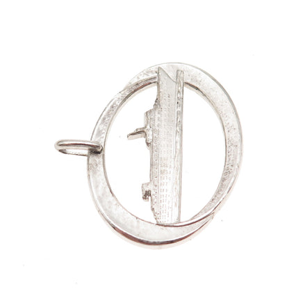 925 Sterling Silver Vintage S.S. Oceanic Cruise Ship Charm Pendant