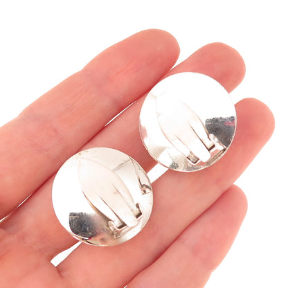 Niels Erik From 925S Sterling Silver Vintage Denmark Modernist Clip On Earrings
