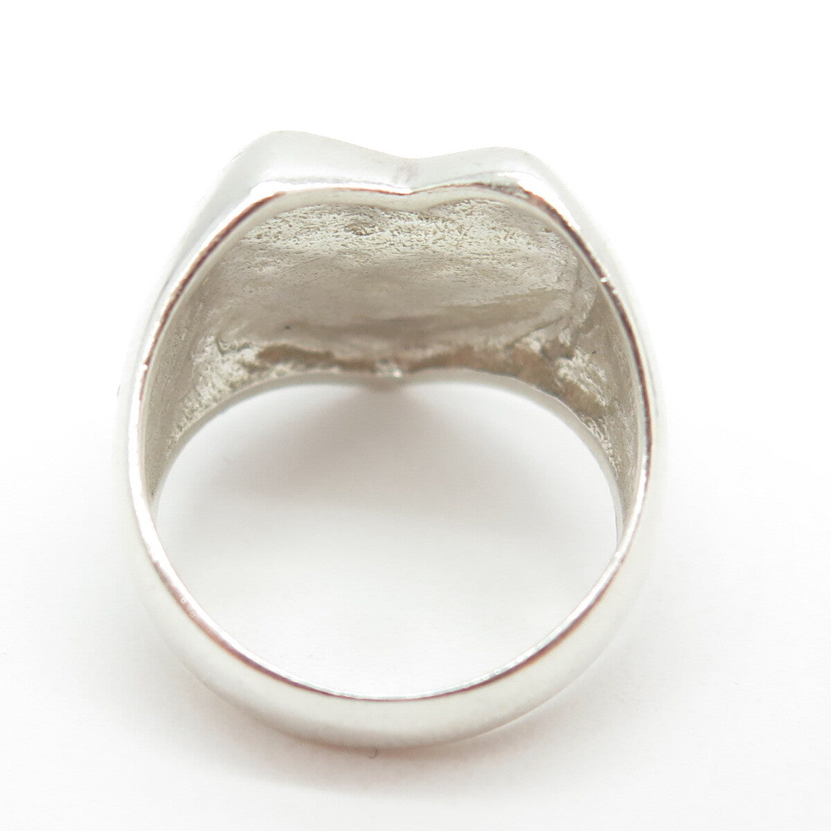 CHAPAL ZENRAY 925 Sterling Silver Vintage Modernist Heart Ring Size 6.25