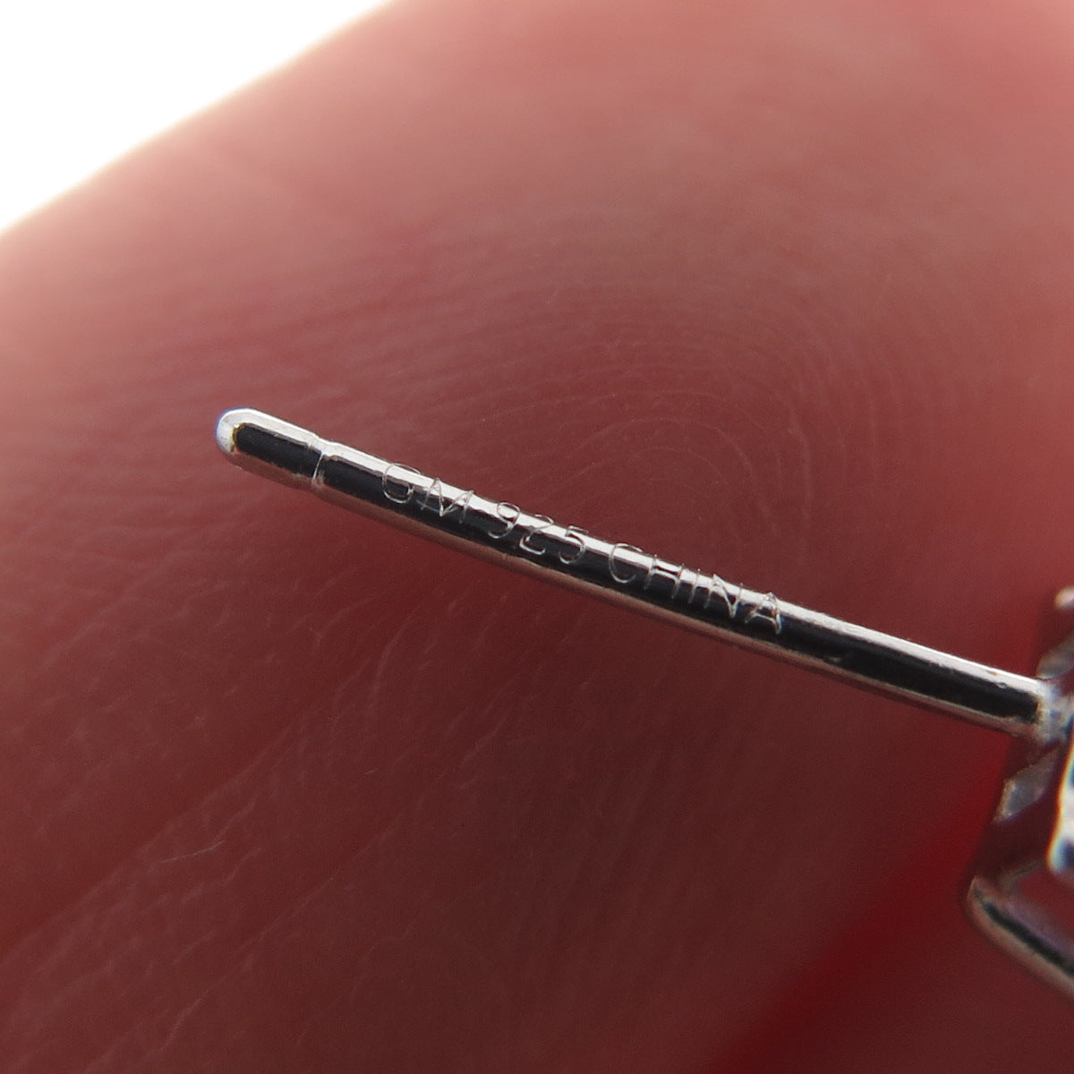 925 Sterling Silver Princess-Cut Purple C Z Stud Earrings