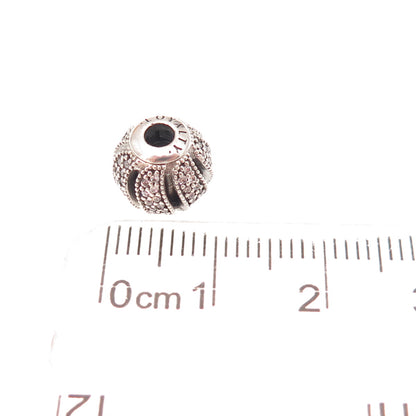 Pandora 925 Sterling Silver C Z Essence Loyalty Slide Bead Charm