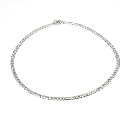 925 Sterling Silver Italy Cuban Chain Necklace 16"