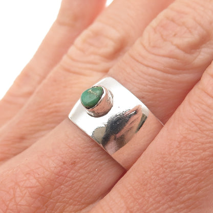 Old Pawn 925 Sterling Silver Vintage Royston Turquoise Tribal Ring Size 7.25