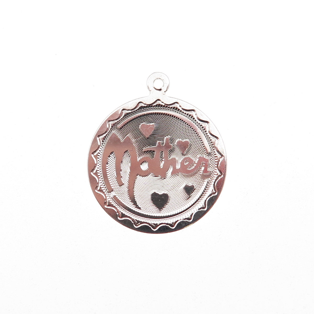 Spencer Co. 925 Sterling Silver Vintage Mother Tag Charm Pendant