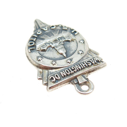 BATES & KLINKE 925 Sterling Silver Vintage US Capitol Washington DC Pendant