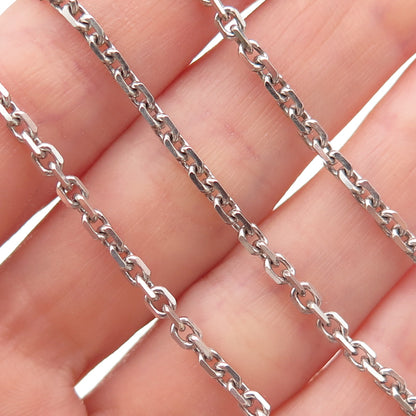 925 Sterling Silver Italy Cable Chain Necklace 22"