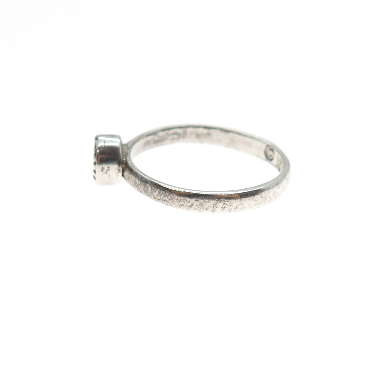 925 Sterling Silver Vintage Granulated Oxidized Ring Size 7