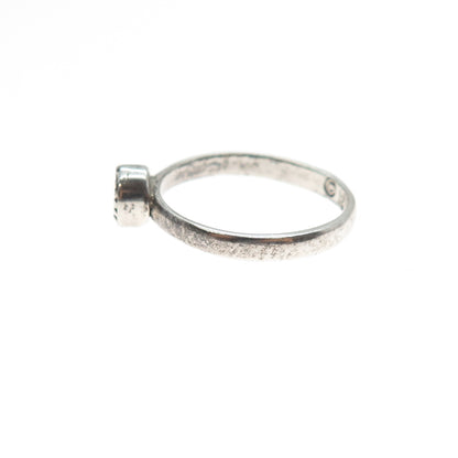 925 Sterling Silver Vintage Granulated Oxidized Ring Size 7