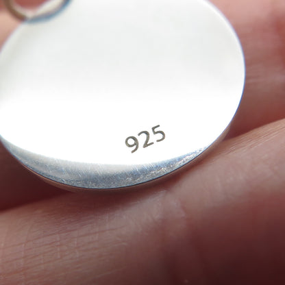 925 Sterling Silver Pink Enamel Dog & Cat Friendship Minimalist Charm Pendant