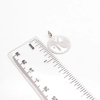 925 Sterling Silver Vintage Sweet 16 Charm Pendant